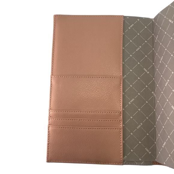 Kikki.K A5 Leather Notebook Holder With Pocket Signature VINTAGE ROSE NWT - Picture 6 of 12